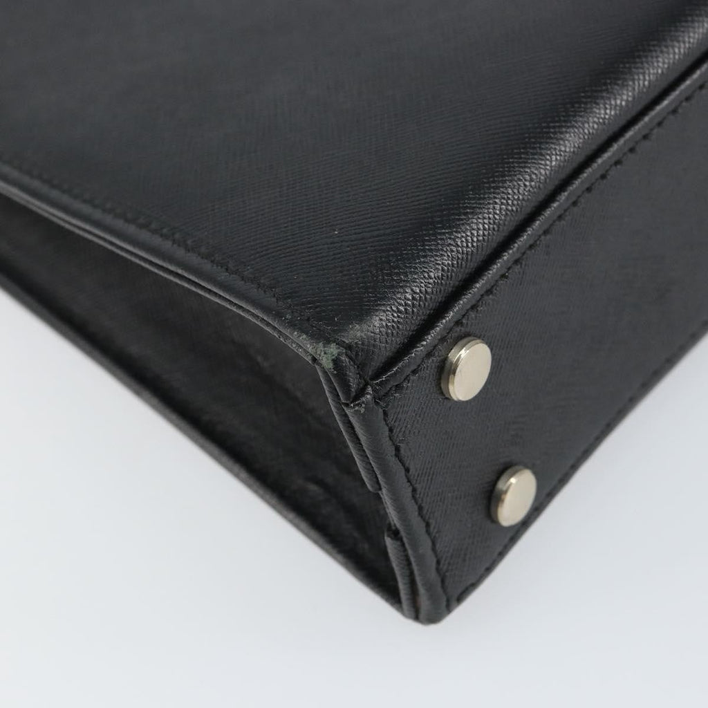 Burberry Vintage Briefcase Leather Black Leather Briefcase Bag