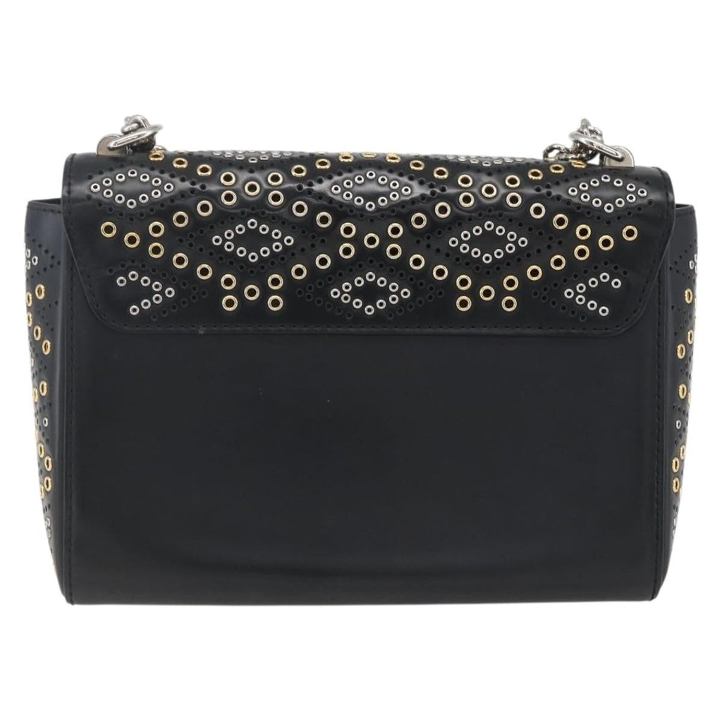 Louis Vuitton Twist Handbag Limited Edition Grommet Embellished Leather Black Leather Shoulder Bag