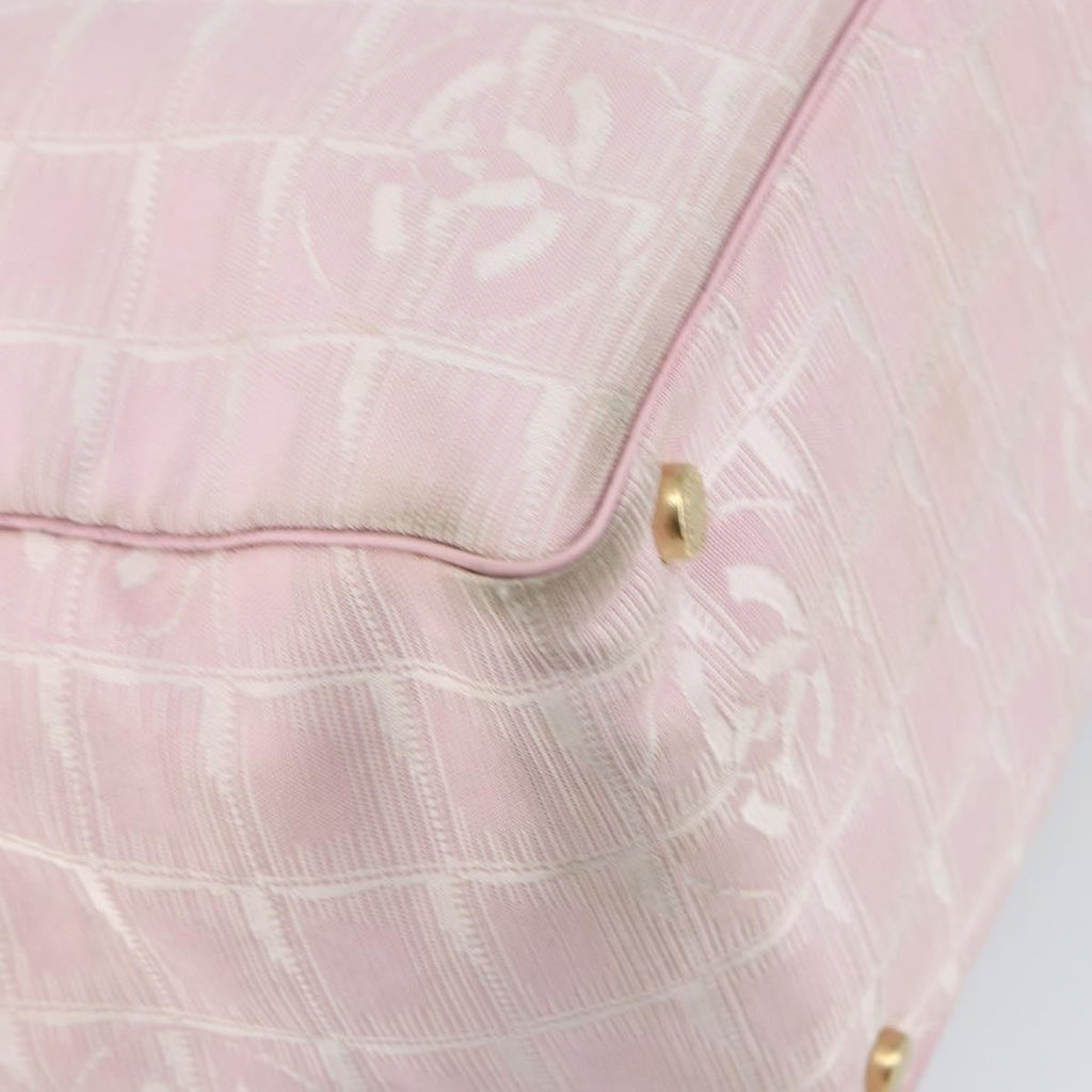 Chanel Travel Line Tote Nylon Pink Nylon Bag