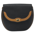 Christian Dior Vintage Cd Flap Shoulder Bag Leather Black Leather Shoulder Bag Bag (Pre-Owned)