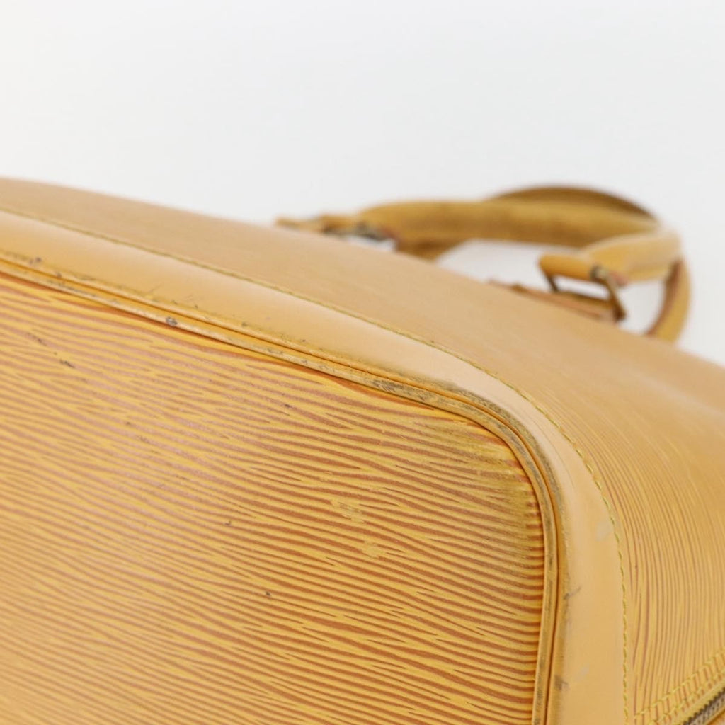 Louis Vuitton Alma Handbag Epi Leather Yellow Leather Handbag
