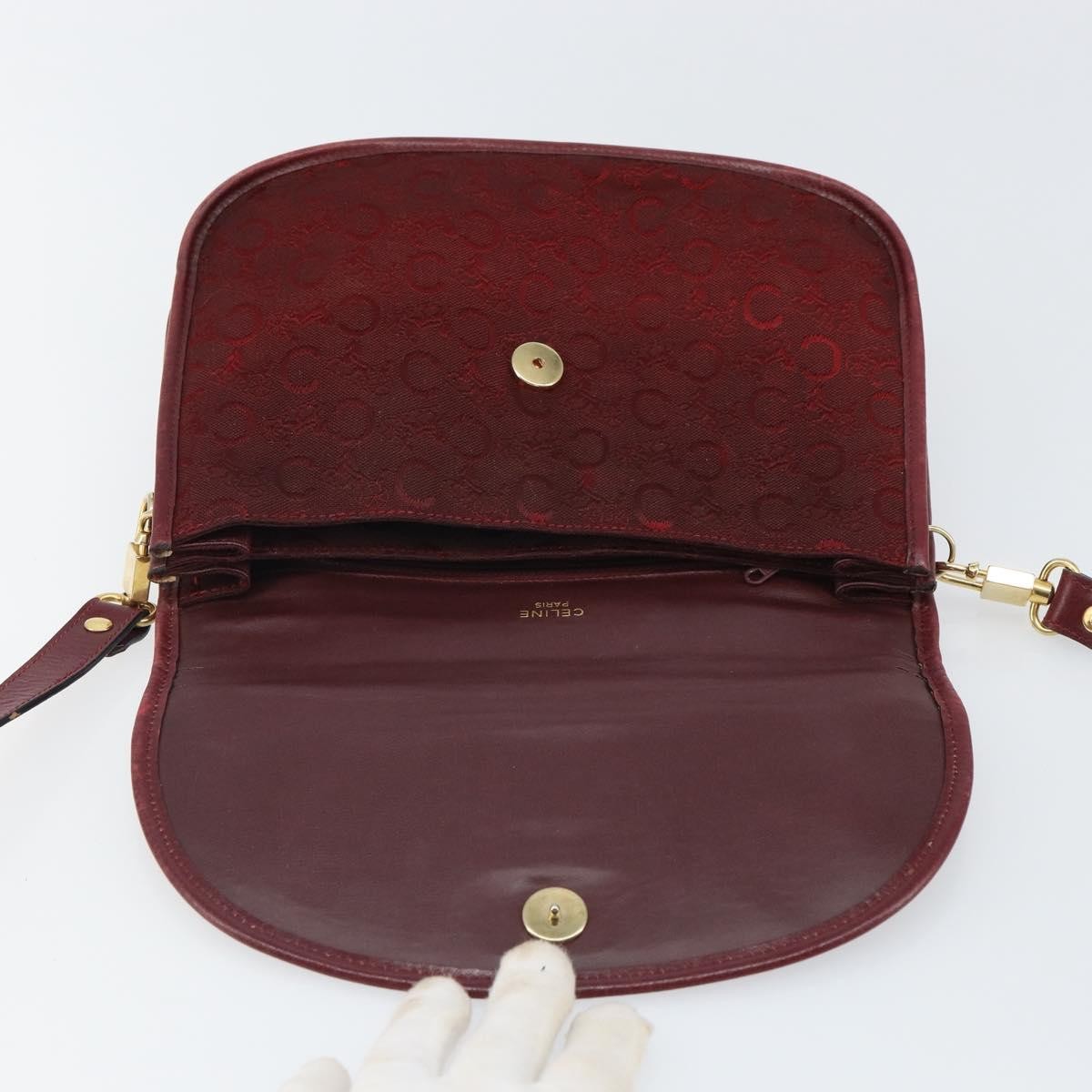 Celine C Sulky Shoulder Bag Canvas Red Canvas Shoulder Bag Bag