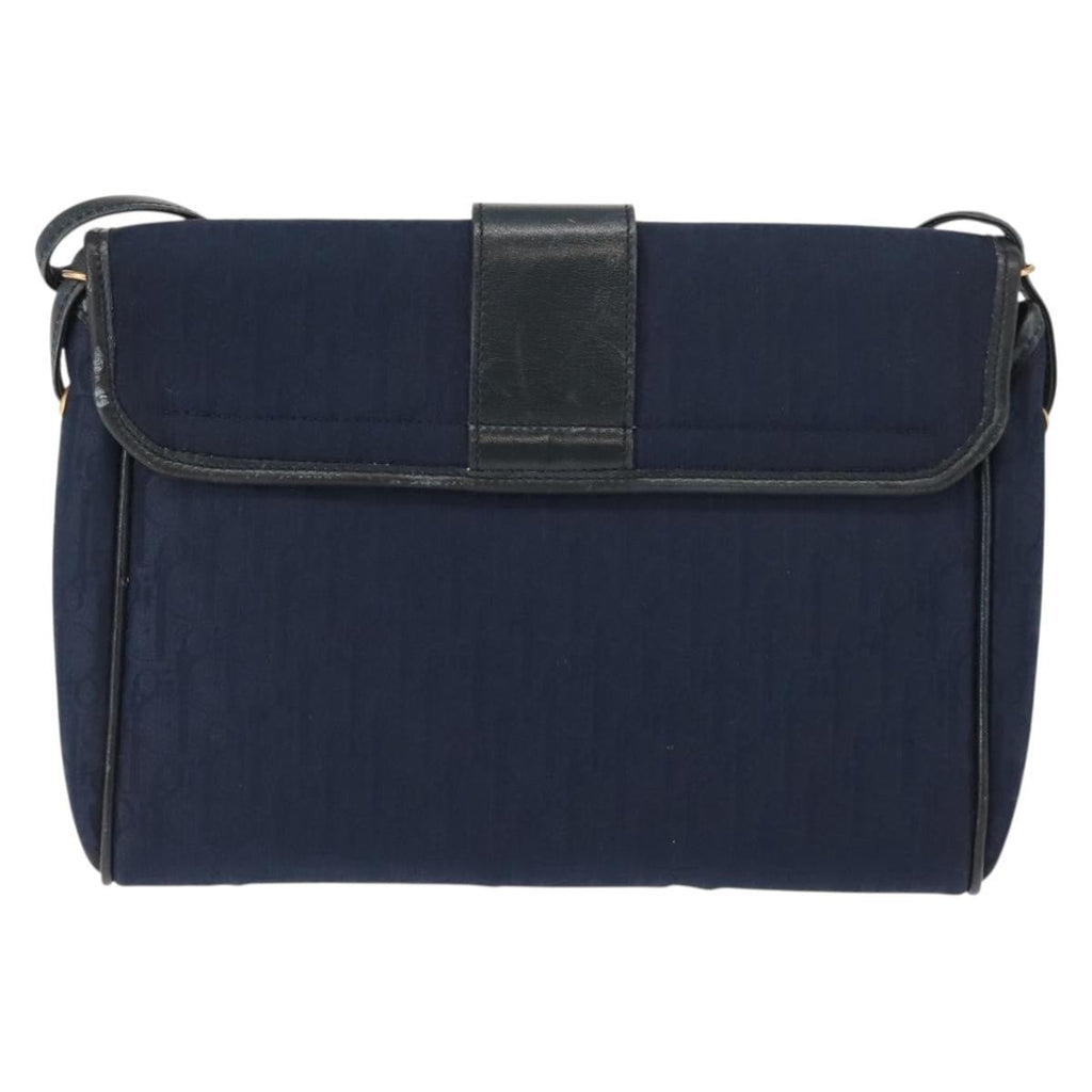 Christian Dior Vintage Trotter Shoulder Bag Canvas Navy Canvas Shoulder Bag Bag (Pre-Owned)