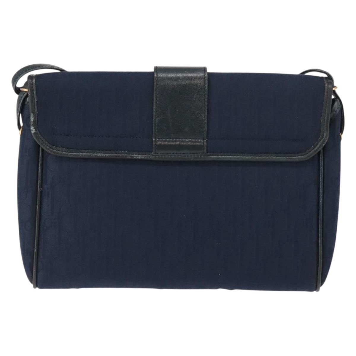 Christian Dior Vintage Trotter Shoulder Bag Canvas Navy Canvas Shoulder Bag Bag (Pre-Owned)