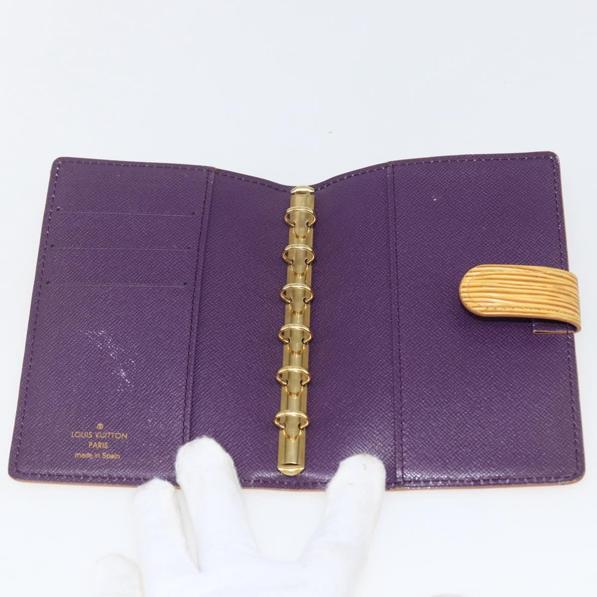 Louis Vuitton Agenda Cover Epi Leather Yellow Leather Wallets Accessory