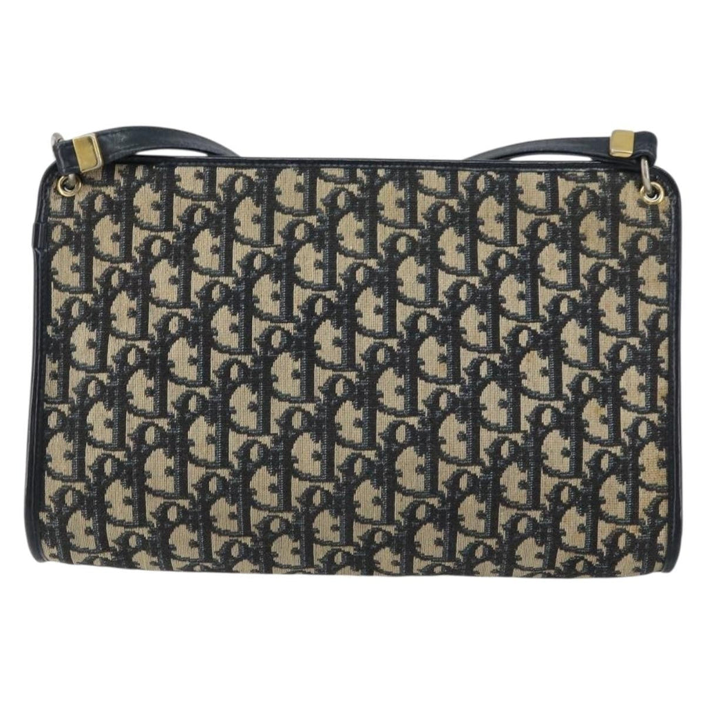 Christian Dior Vintage Trotter Shoulder Bag Canvas Navy Canvas Shoulder Bag Bag (Pre-Owned)