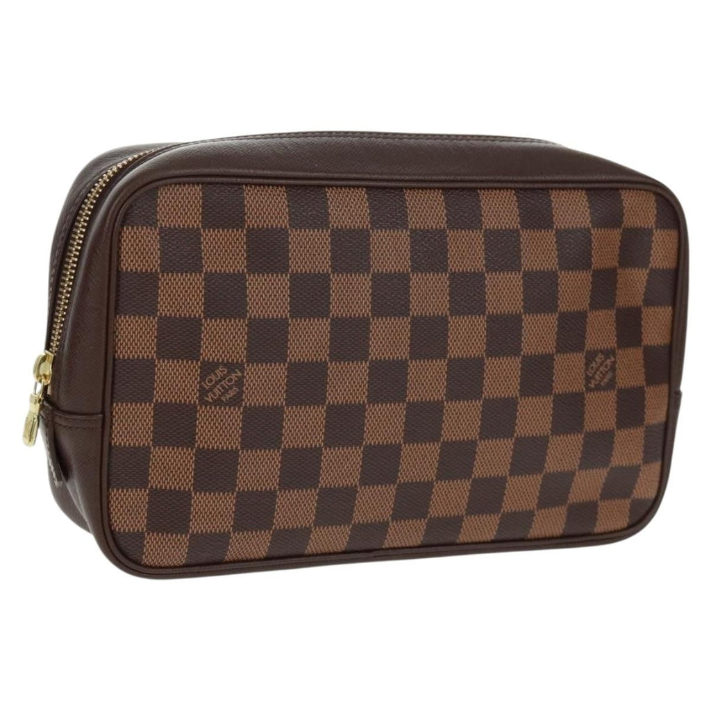 Louis Vuitton Trousse Toilette Damier Canvas Brown Canvas Clutche & Pouche Bag