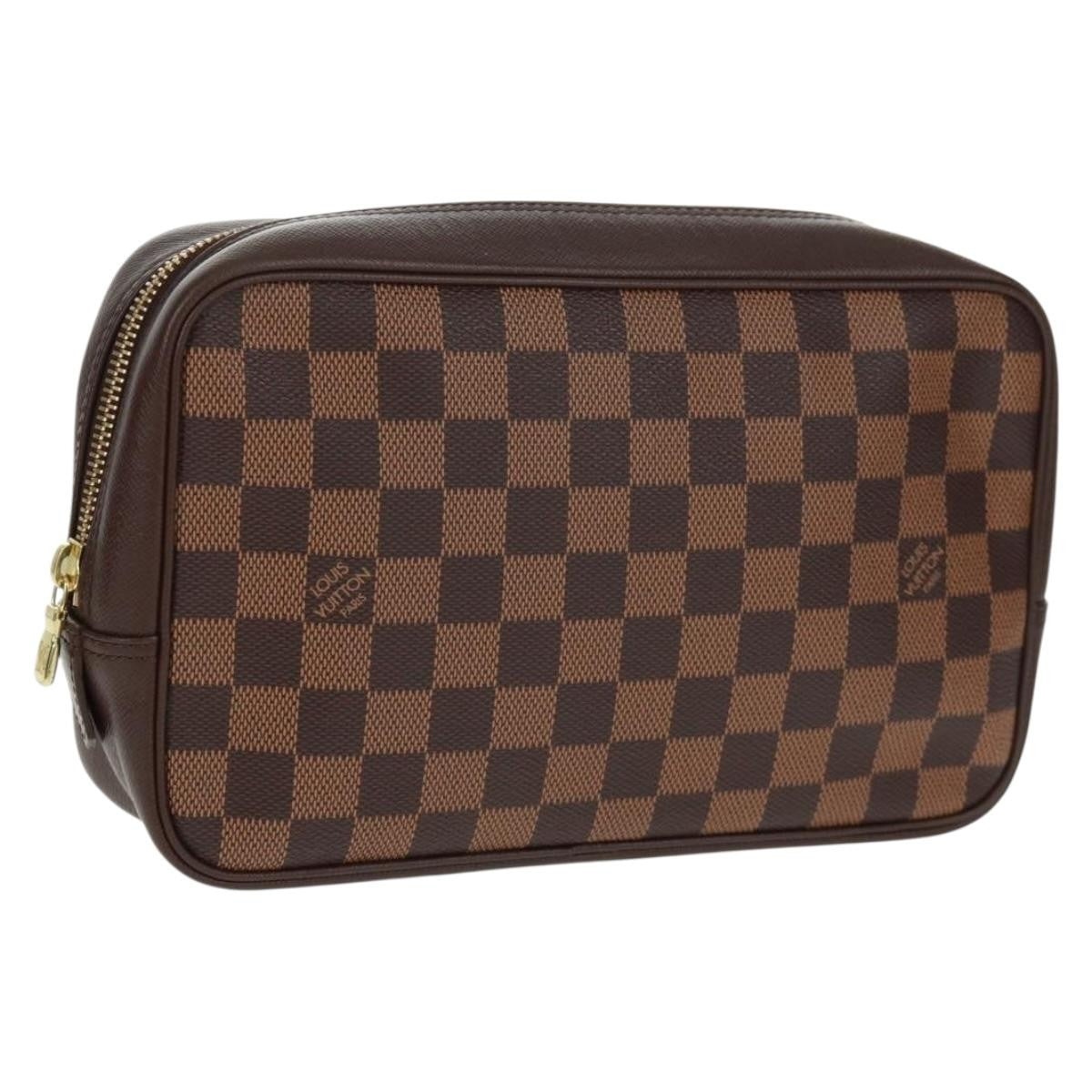 Louis Vuitton Trousse Toilette Damier Canvas Brown Canvas Clutche & Pouche Bag