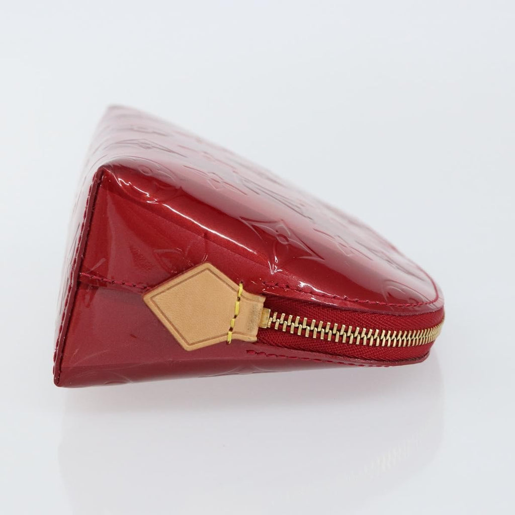 Louis Vuitton Cosmetic Pouch Limited Edition Monogram Vernis Rayures Red Patent_Leather Bag