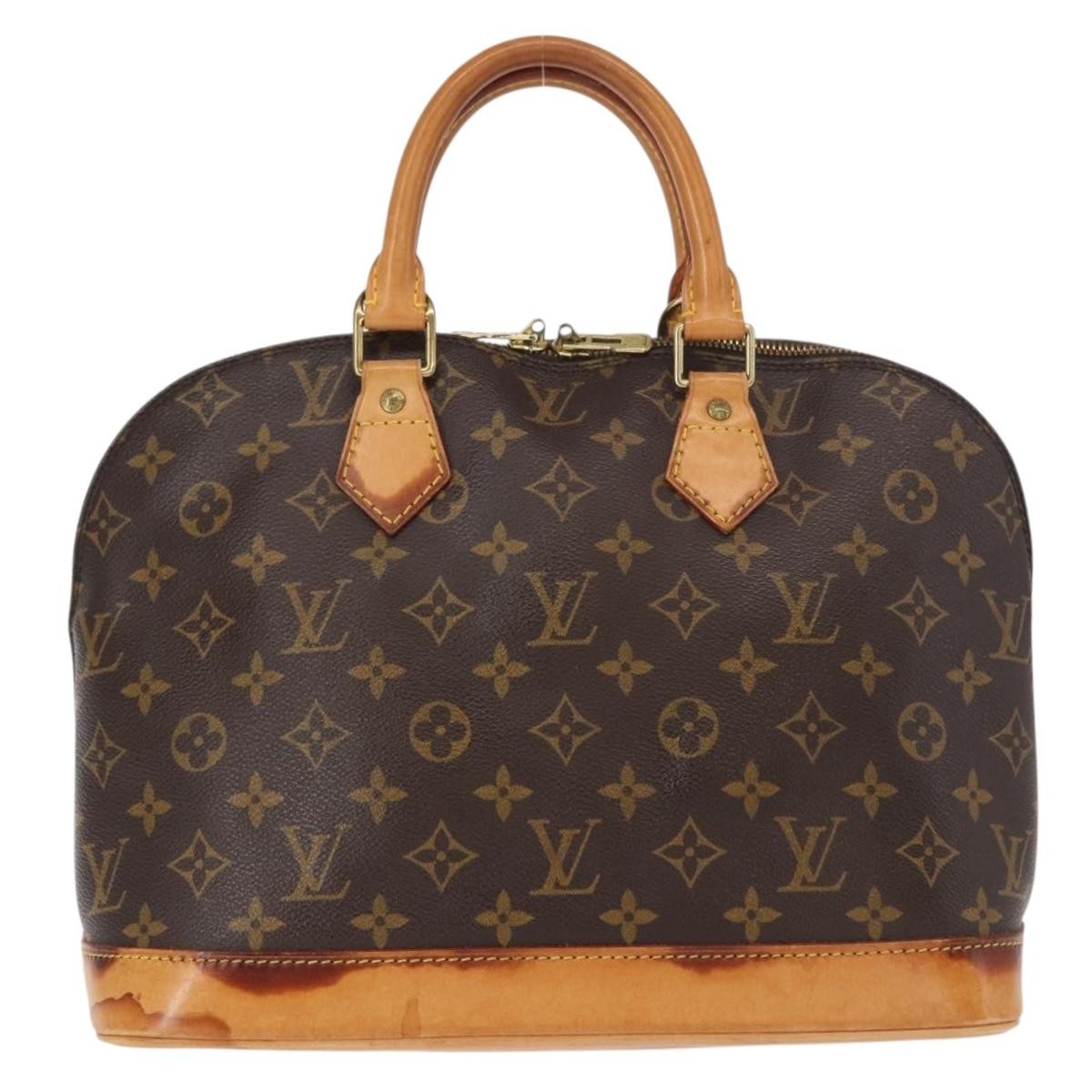 Louis Vuitton Alma Handbag Monogram Canvas Brown Canvas Handbag