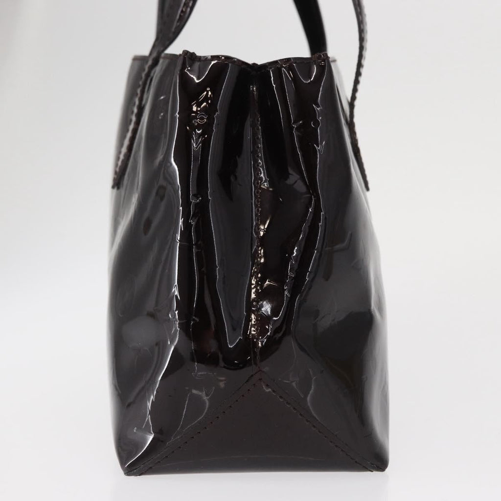 Louis Vuitton Wilshire Handbag Monogram Vernis Purple Patent_Leather Tote Bag