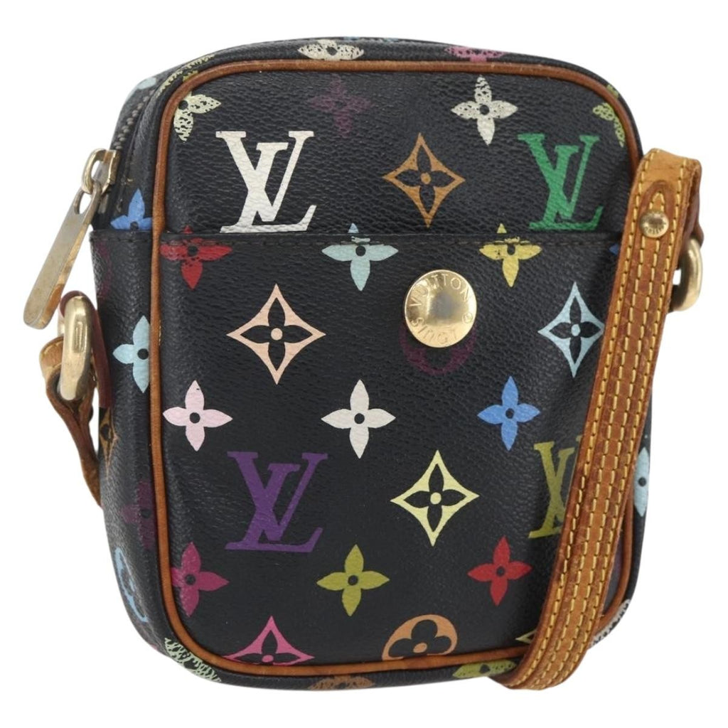 Louis Vuitton Rift Handbag Monogram Multicolor Black Canvas Shoulder Bag