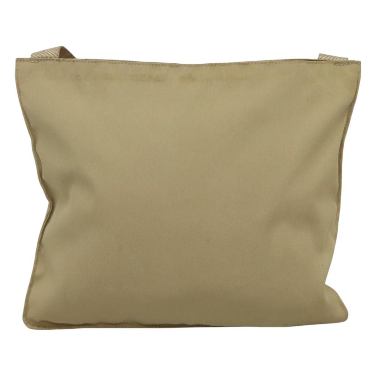 Burberry Blue Label Shoulder Bag Nylon Beige Nylon Shoulder Bag