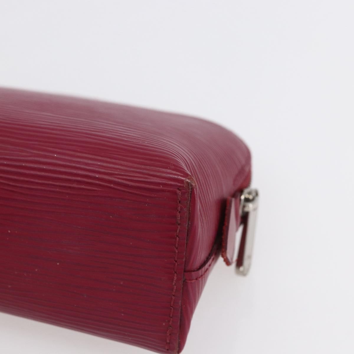 Louis Vuitton Cosmetic Pouch Epi Leather Burgundy Leather Clutche & Pouche Bag