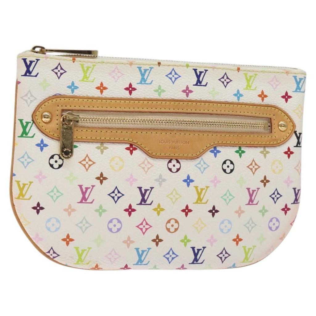 Louis Vuitton Pochette Gm Monogram Multicolor White Canvas Clutche & Pouche Bag