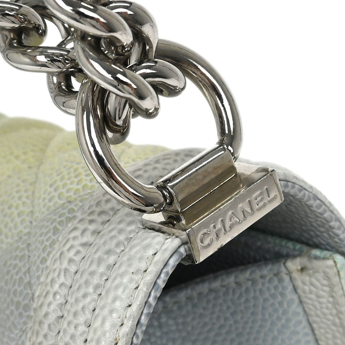 Chanel Rainbow Boy Flap Bag Quilted Painted Caviar Multicolour Leather Shoulder Bag Bag