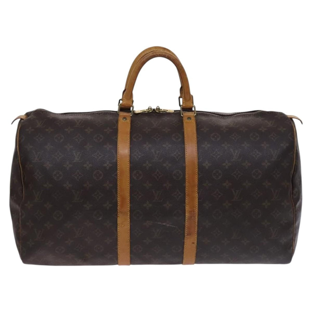 Louis Vuitton Keepall Bag Monogram Canvas Brown Canvas Travel Bag