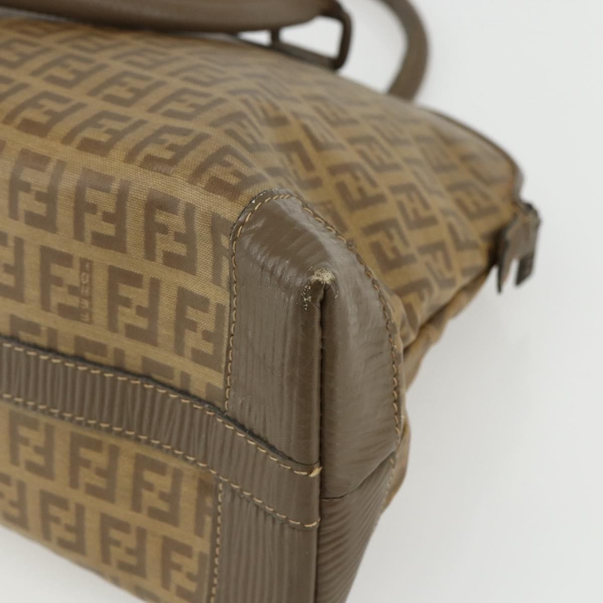 Fendi Zucchino Canvas Brown Canvas Handbag