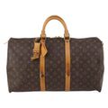 Louis Vuitton Keepall Bag Monogram Canvas Brown Canvas Travel Bag