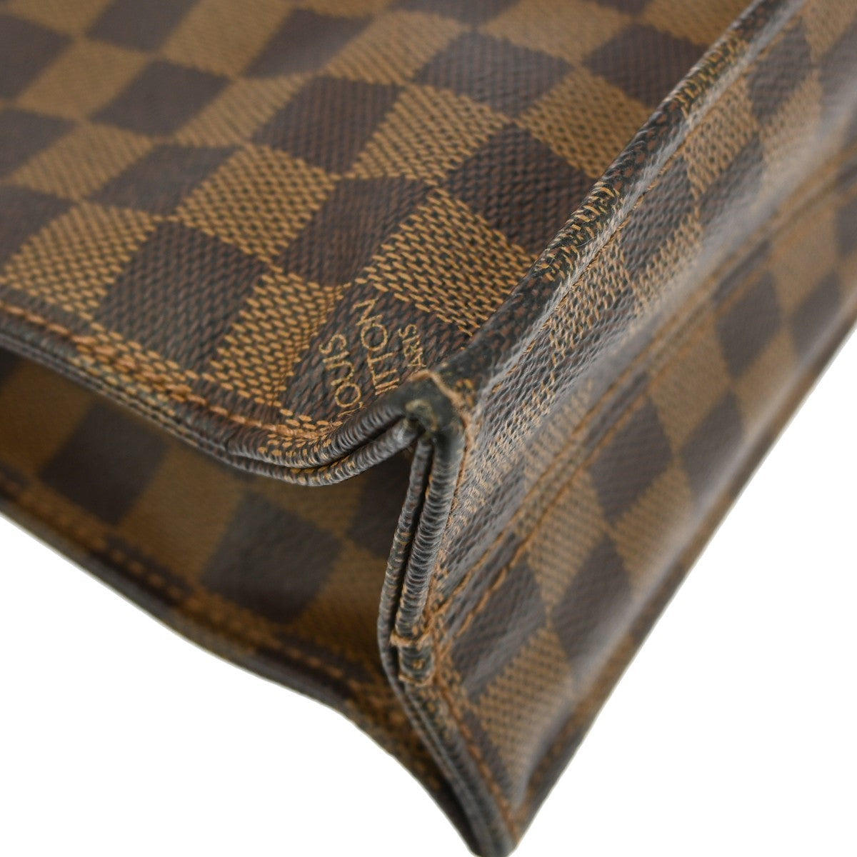 Louis Vuitton Sac Plat Bag Damier Brown Canvas Tote Bag