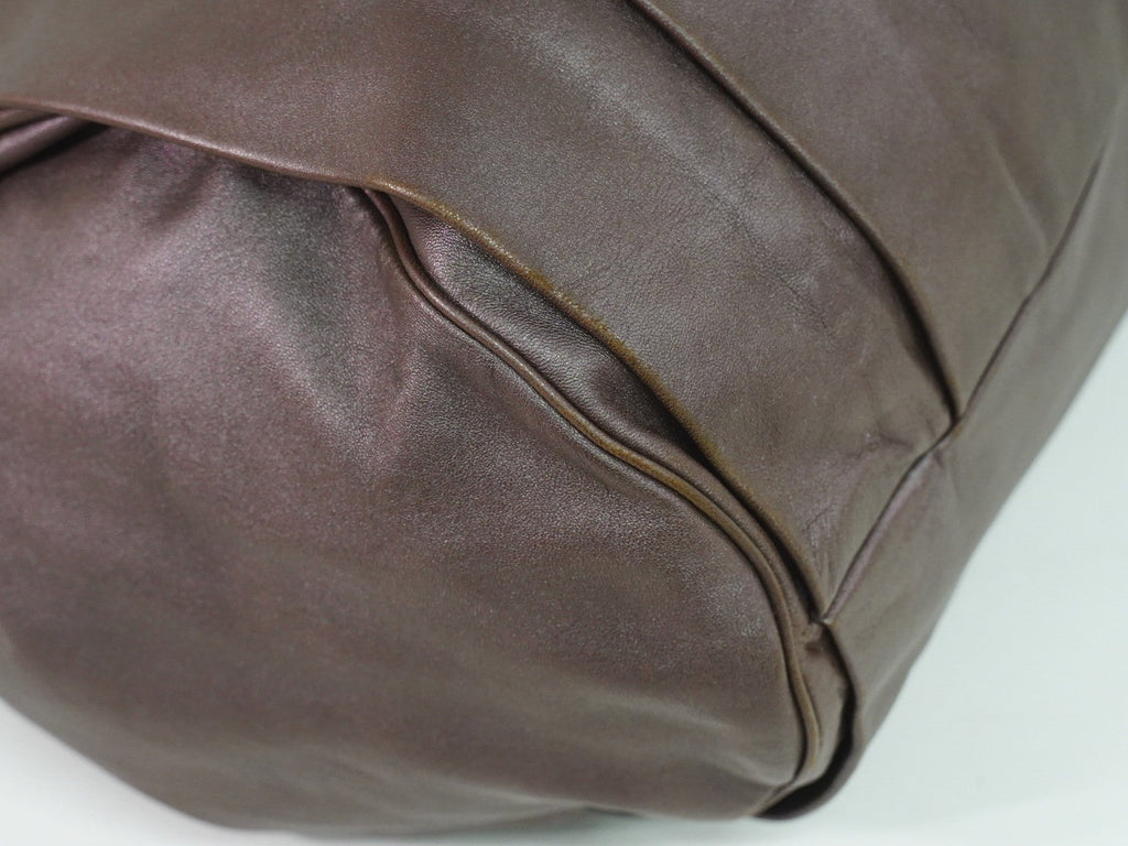 Bottega Veneta Intrecciato Shoulder Bag Leather Brown Leather Shoulder Bag Bag