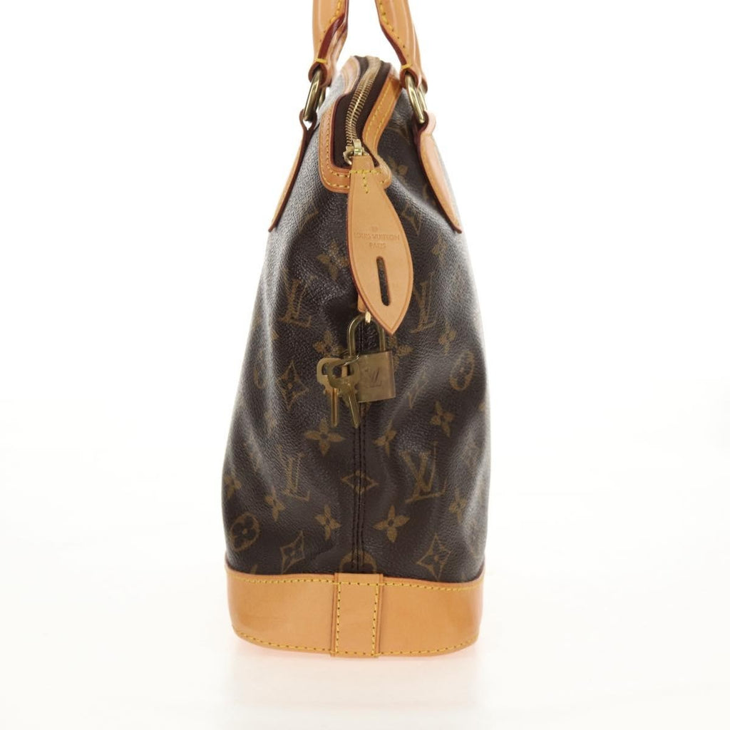 Louis Vuitton Lockit Handbag Monogram Canvas Brown Canvas Handbag