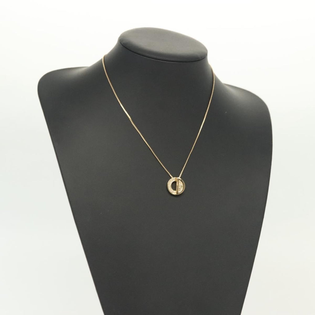 Christian Dior Cd Pendant Necklace Metal And Crystals Gold Metal Necklace Jewelry (Pre-Owned)