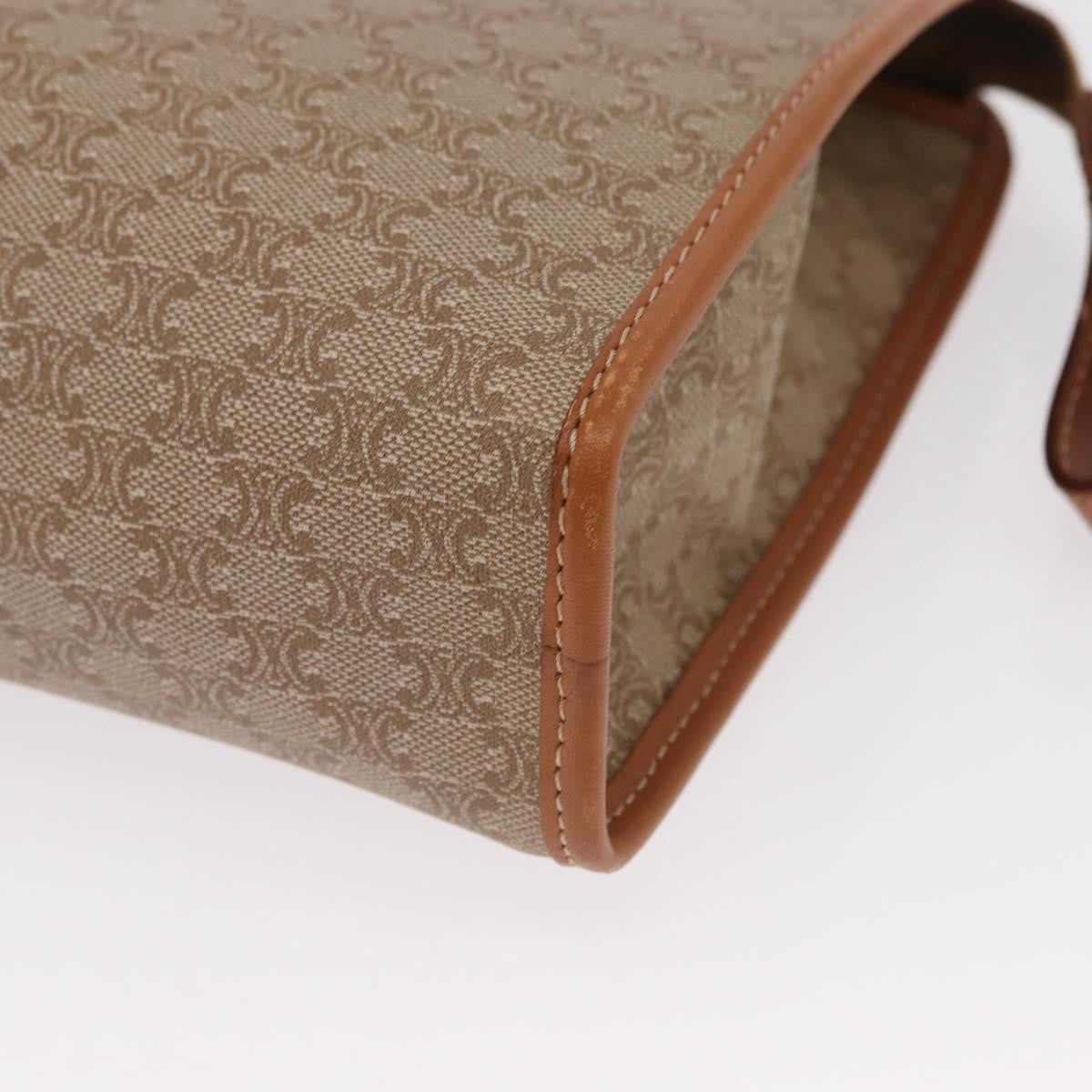Celine Macadam Pochette Canvas And Leather Beige Canvas Clutche & Pouche Bag