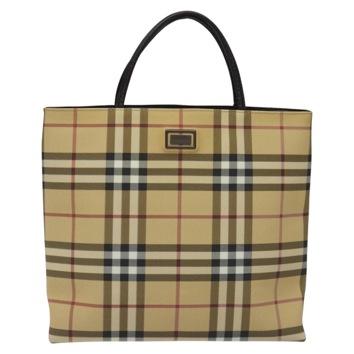 Burberry Nova Check Handbag Nova Check Canvas Beige Canvas Handbag