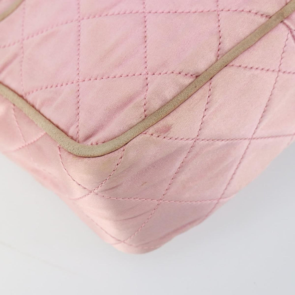Chanel Vintage Camera Tassel Bag Satin Pink Satin Shoulder Bag Bag