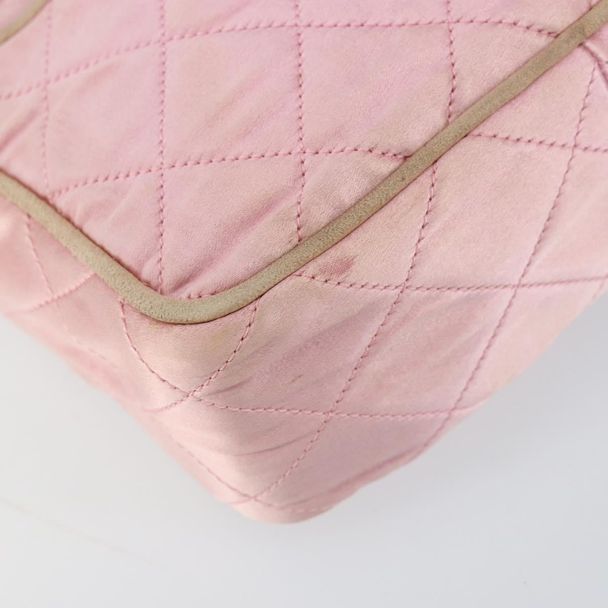 Chanel Vintage Camera Tassel Bag Satin Pink Satin Shoulder Bag Bag