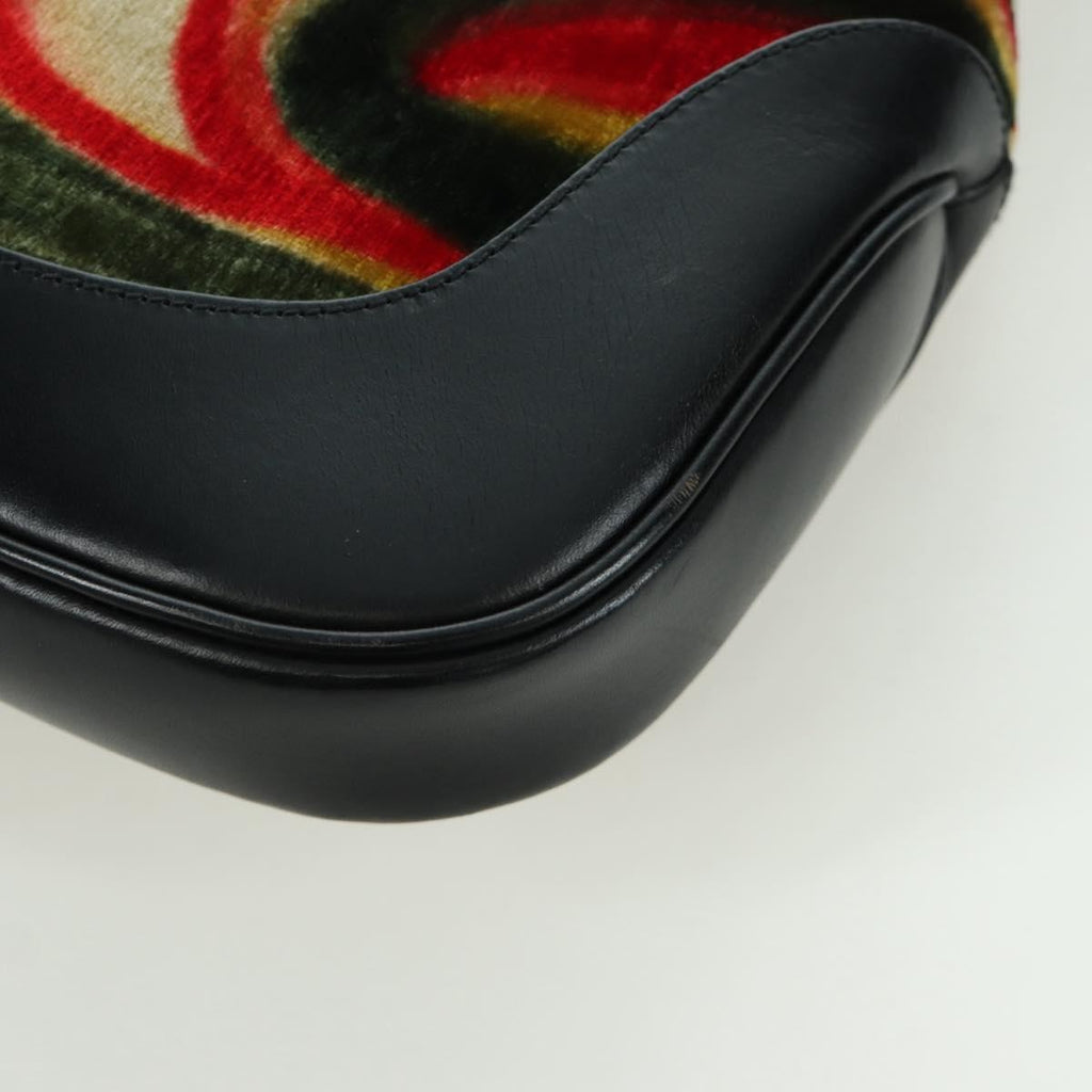 Gucci Vintage Jackie Shoulder Bag Canvas And Leather Black Leather Shoulder Bag Bag (Pre-Owned)