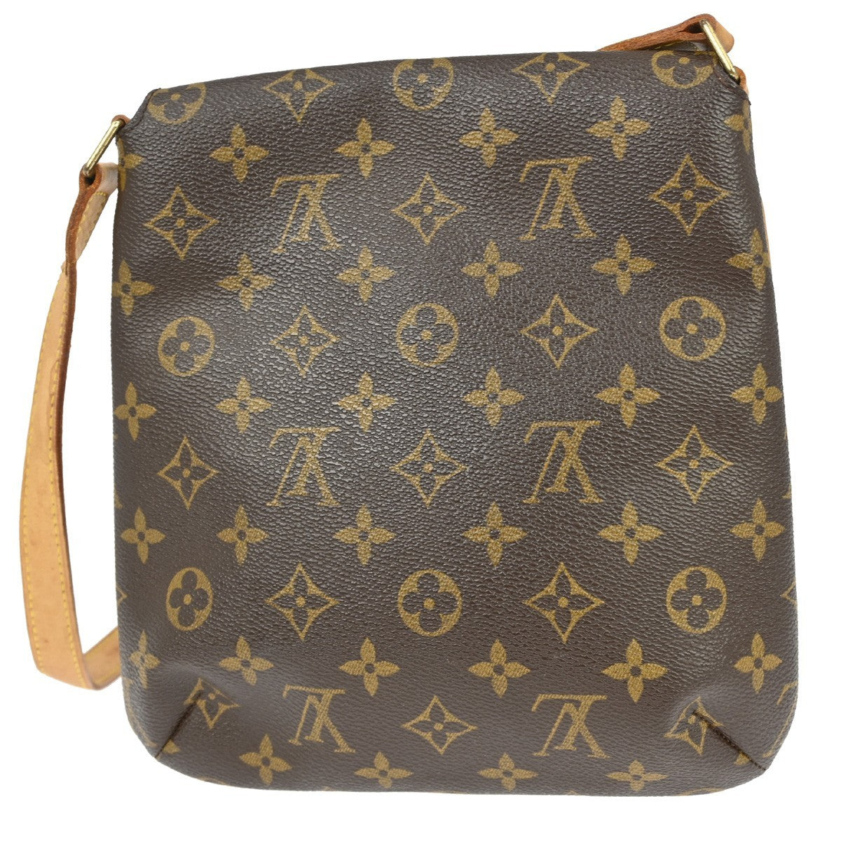 Louis Vuitton Musette Salsa Handbag Monogram Canvas Brown Canvas,Leather Shoulder Bag