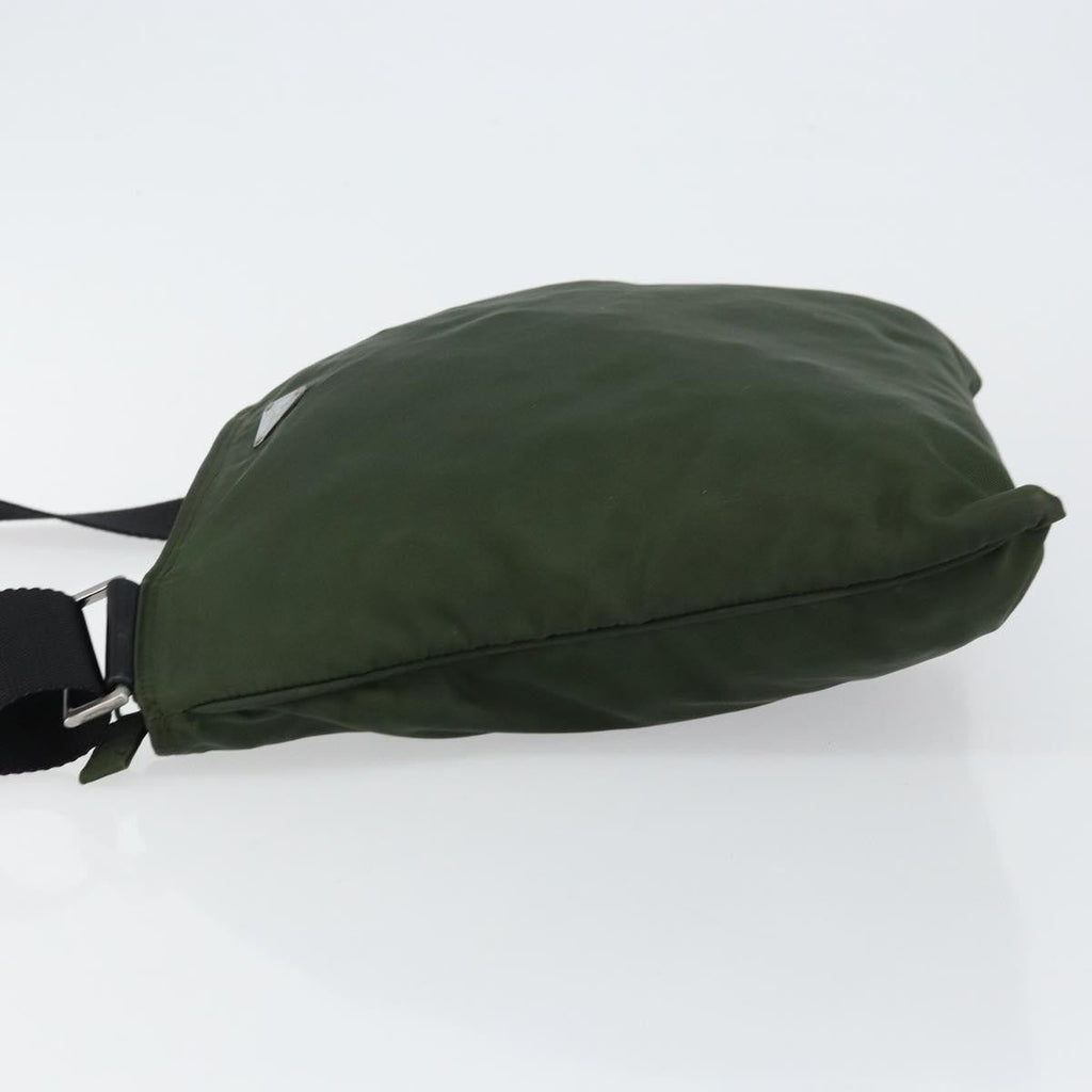 Prada Flat Messenger Bag Tessuto Khaki Nylon Shoulder Bag Bag