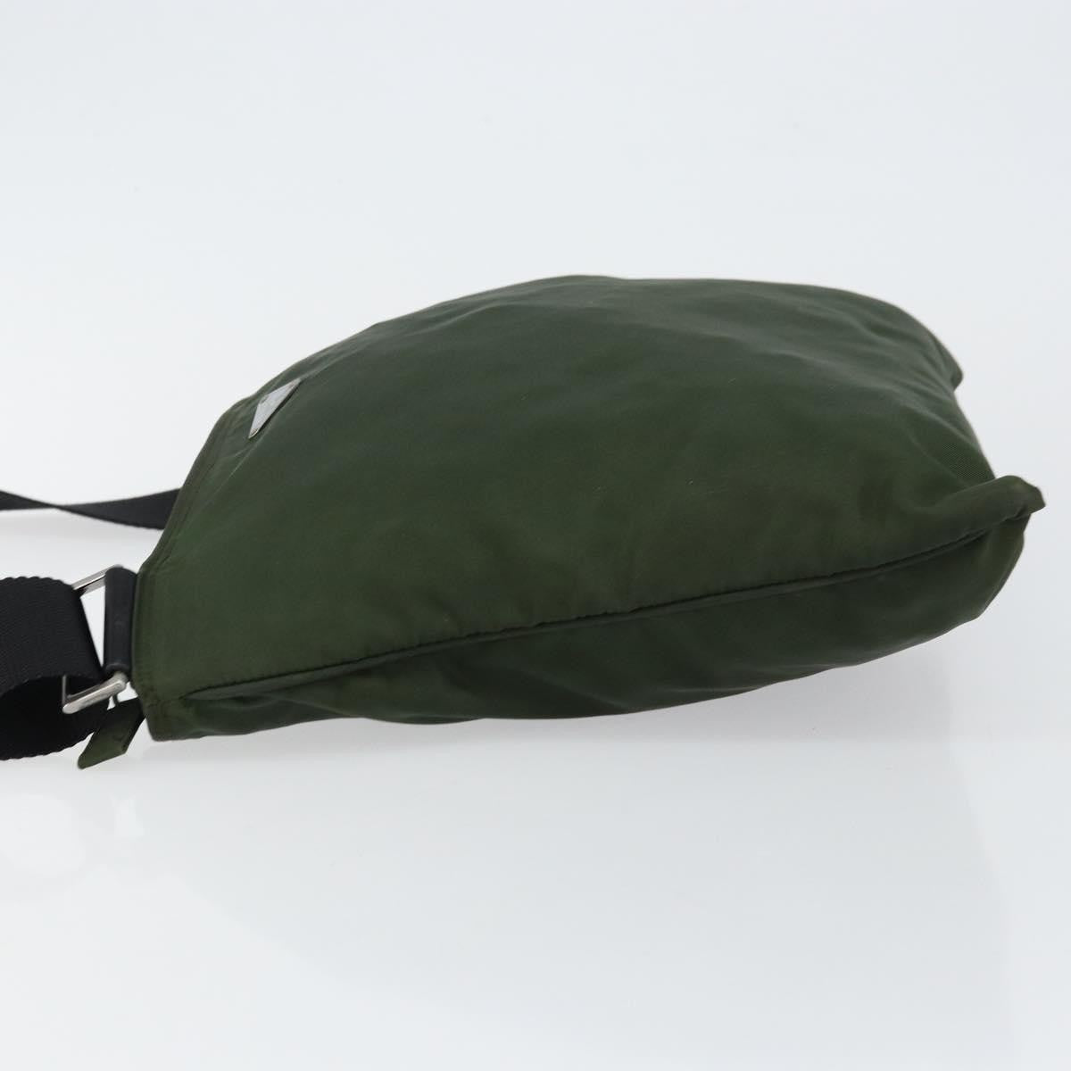Prada Flat Messenger Bag Tessuto Khaki Nylon Shoulder Bag Bag