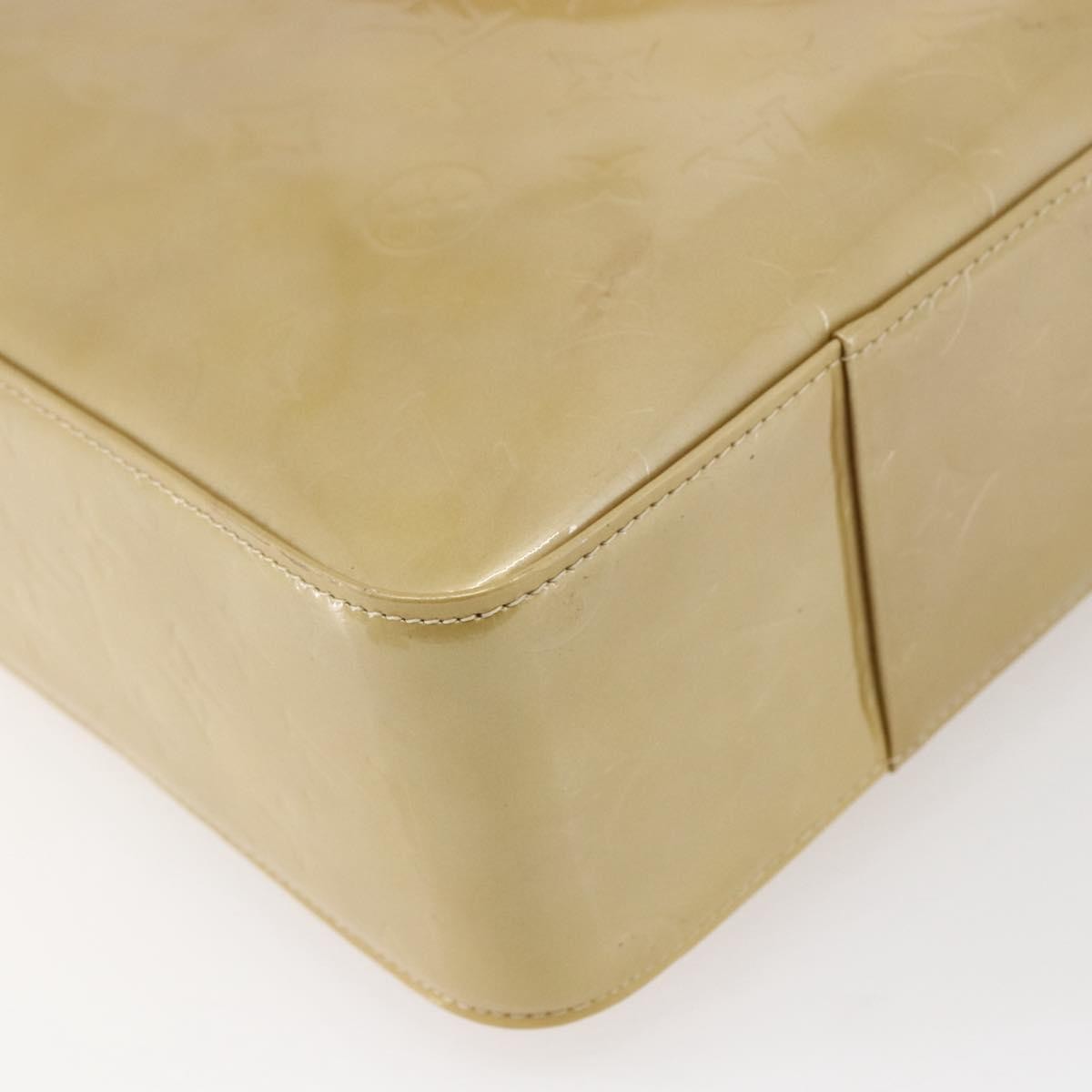 Louis Vuitton Columbus Handbag Monogram Vernis Beige Patent_Leather Tote Bag