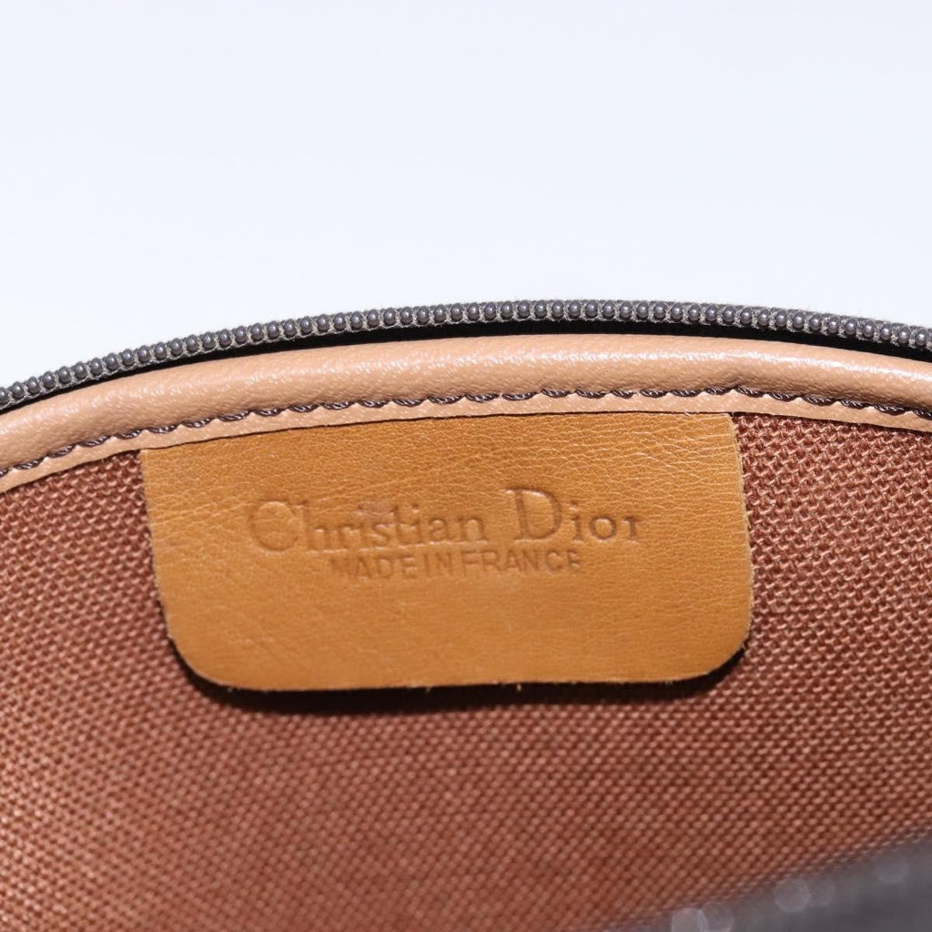 Christian Dior Vintage Honeycomb Chain Canvas Black Canvas Shoulder Bag Bag (Pre-Owned)