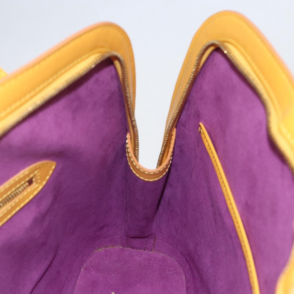 Louis Vuitton Lussac Handbag Epi Leather Yellow Leather Shoulder Bag