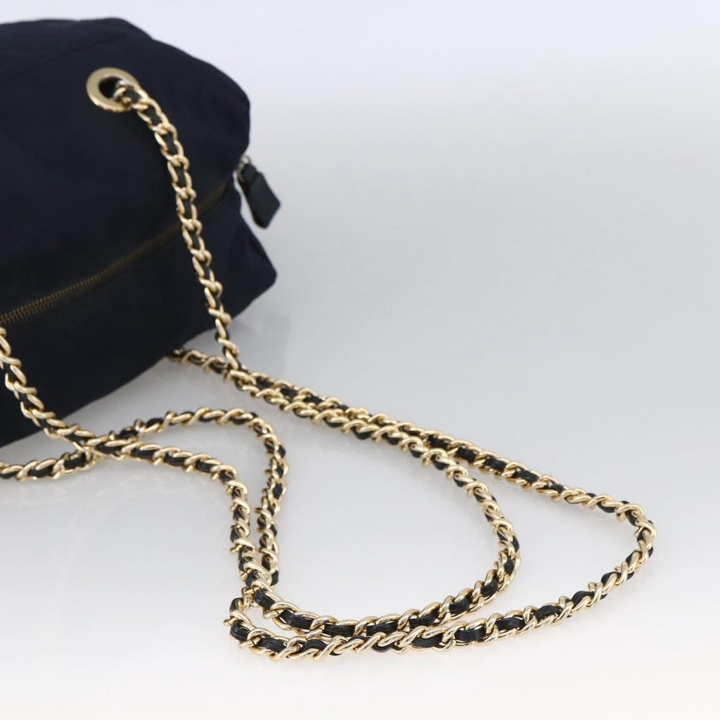 Prada Re-Edition 1995 Chain Tote Quilted Re-Nylon Navy Nylon Shoulder Bag Bag