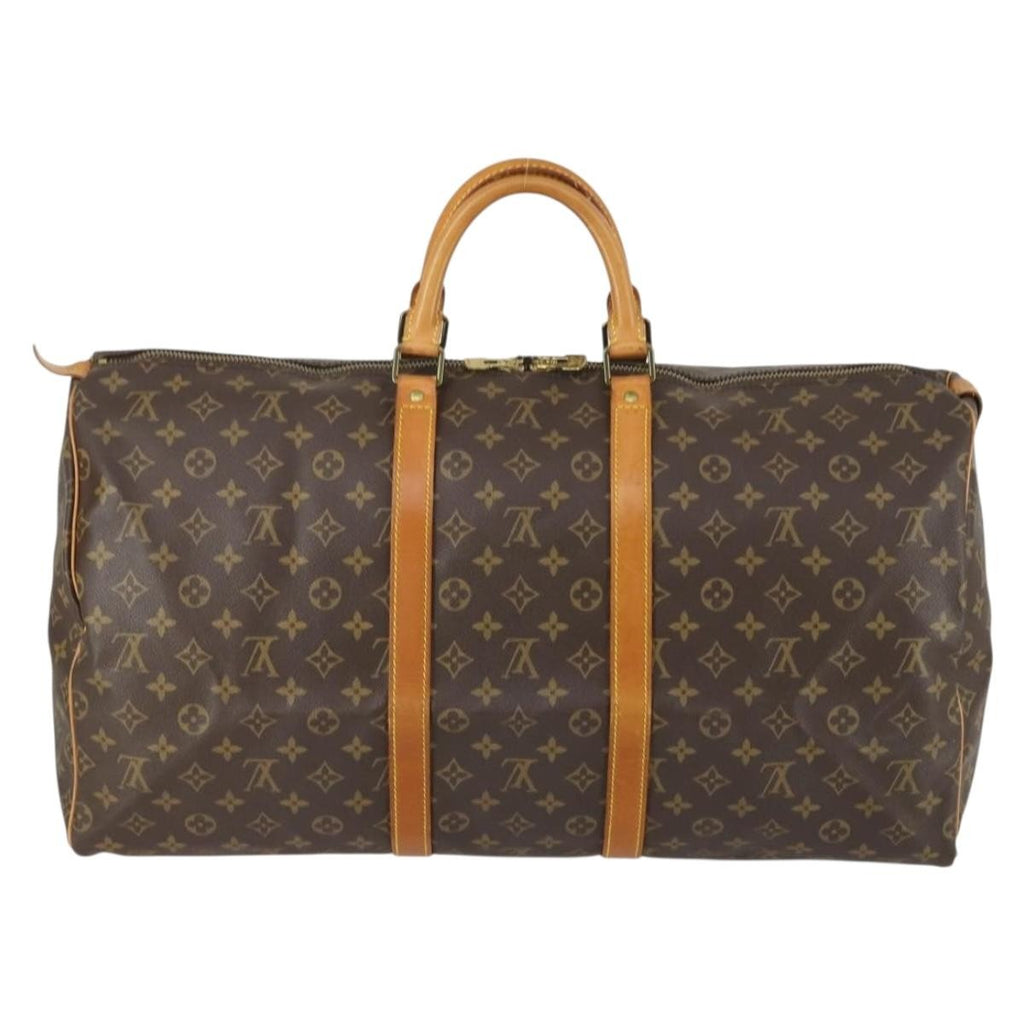 Louis Vuitton Keepall Bag Monogram Canvas Brown Canvas Travel Bag