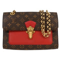 Louis Vuitton Victoire Handbag Monogram Canvas And Leather Brown Canvas Shoulder Bag