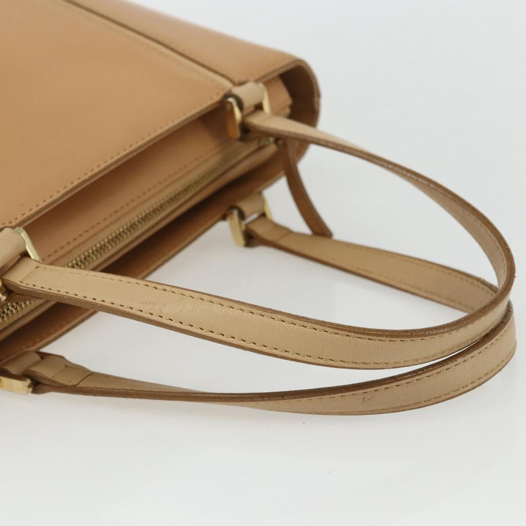 Burberry Vintage Handbag Leather Beige Leather Handbag