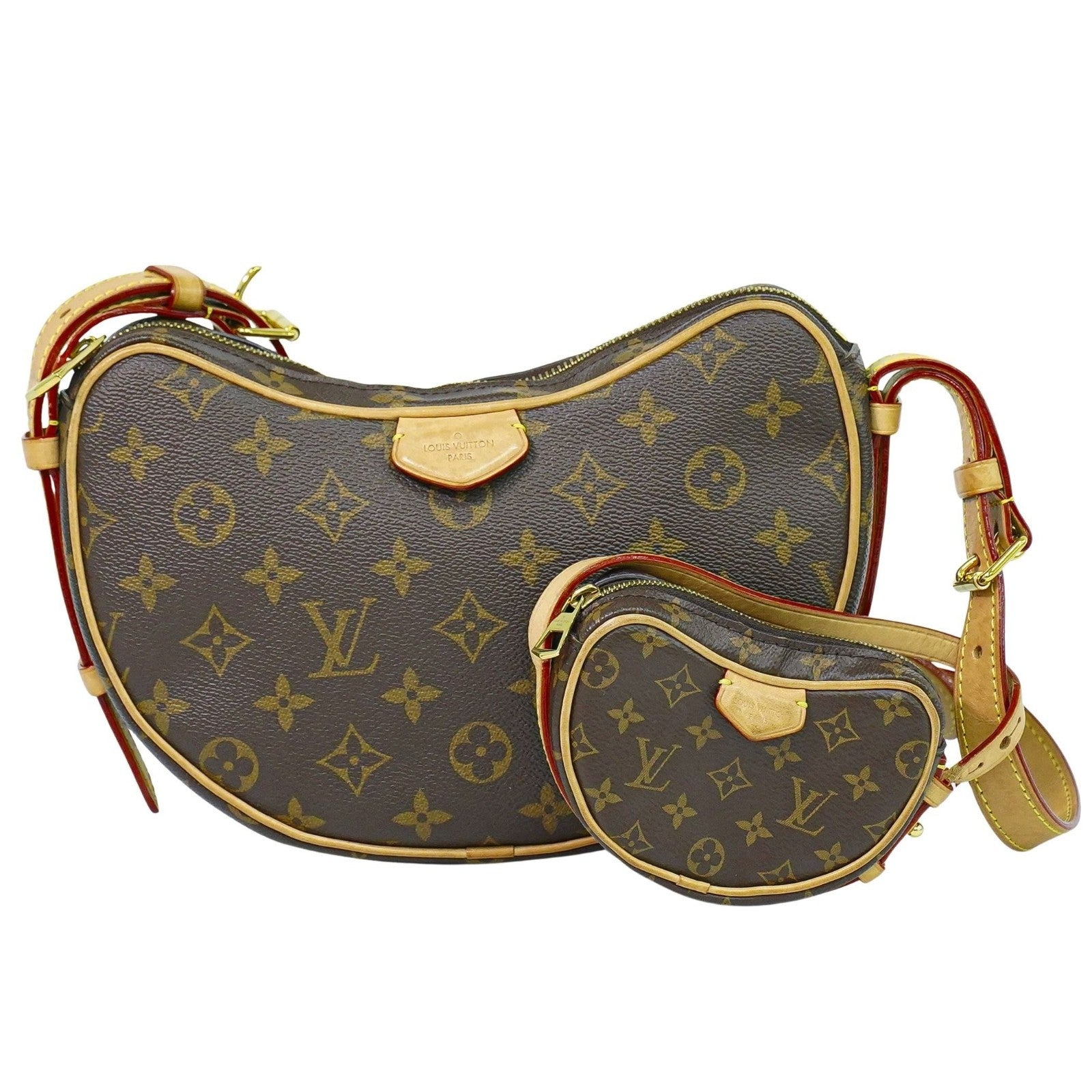 Louis Vuitton Croissant Handbag Monogram Canvas Brown Canvas Shoulder Bag