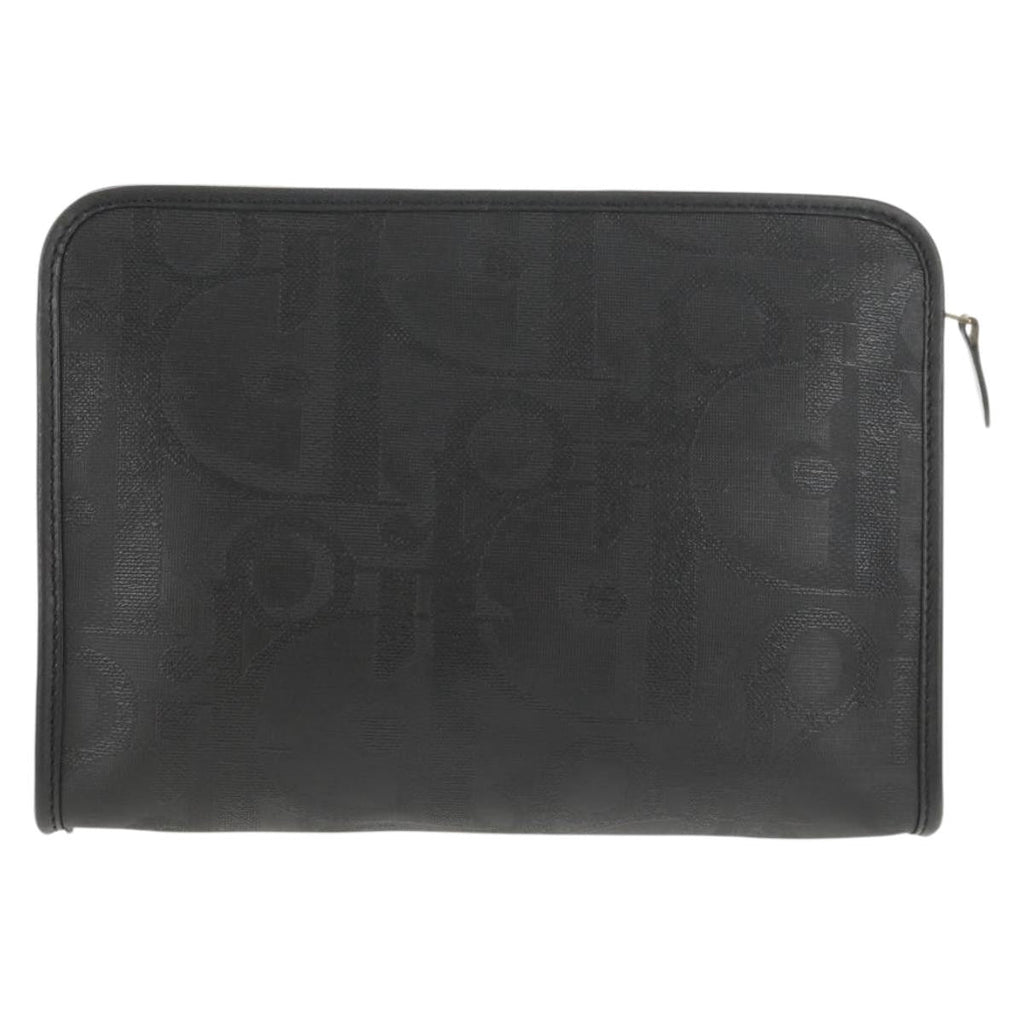 Christian Dior Vintage Trotter Pouch Diorissimo Canvas Black Pvc Clutche & Pouche Bag (Pre-Owned)