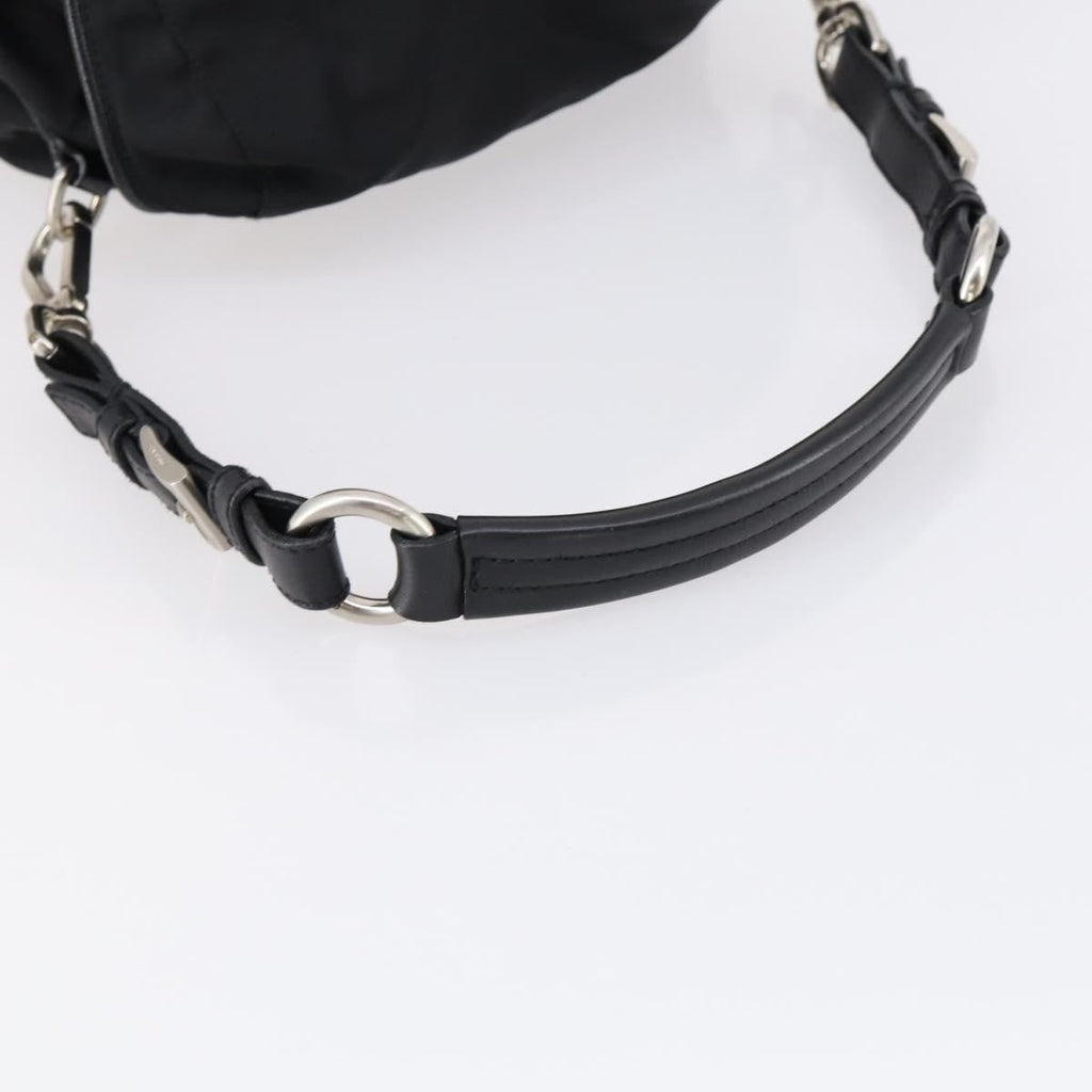 Prada Double Pocket Shoulder Bag Tessuto Black Nylon Shoulder Bag Bag
