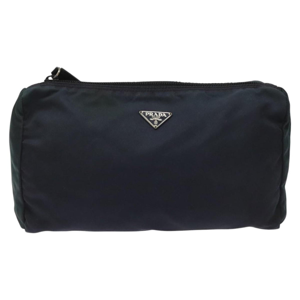 Prada Vintage Pouch Tessuto Navy Nylon Clutche & Pouche Bag
