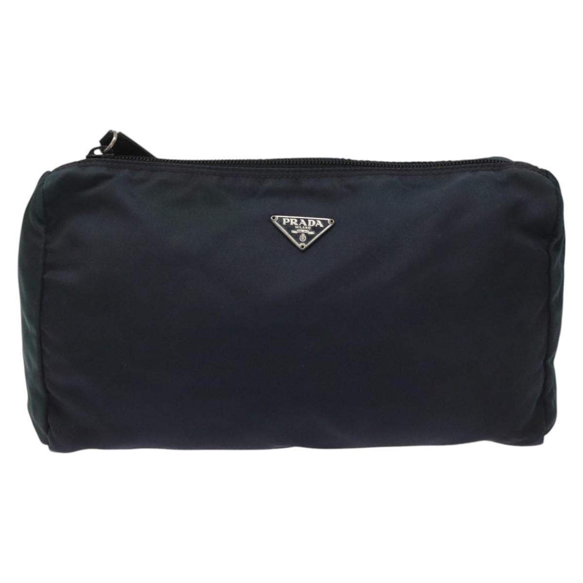 Prada Vintage Pouch Tessuto Navy Nylon Clutche & Pouche Bag
