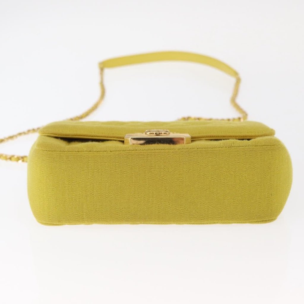 Chanel Chic With Me Flap Bag Quilted Jersey Yellow Cotton Shoulder Bag Bag