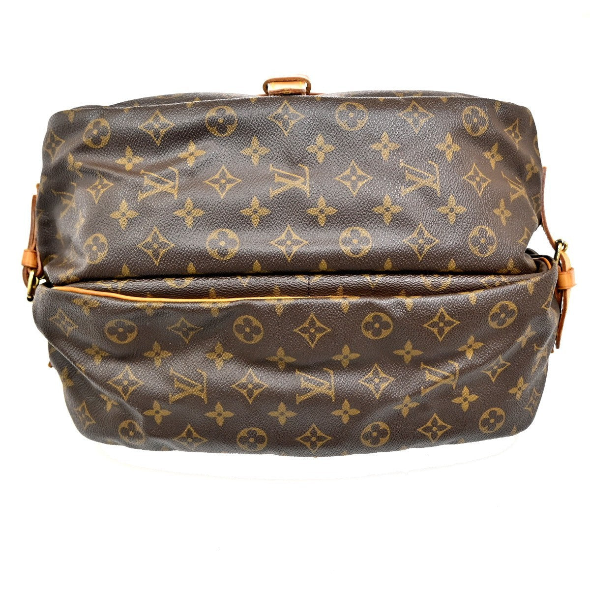 Louis Vuitton Saumur Handbag Monogram Canvas Brown Canvas Shoulder Bag
