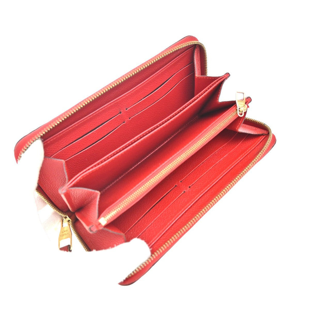 Louis Vuitton Portefeuille Zippy Monogramme Empreinte Monogramme Empreinte Red Leather Wallets Accessory